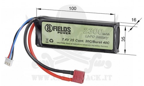 Batterie Li-Po 1500mAh 7,4V 20/40C T-connector [8FIELDS